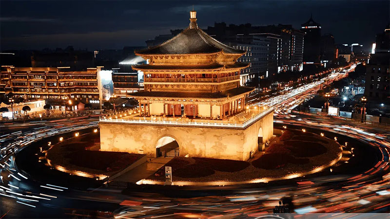 夜幕下的西安 夜幕下的西安