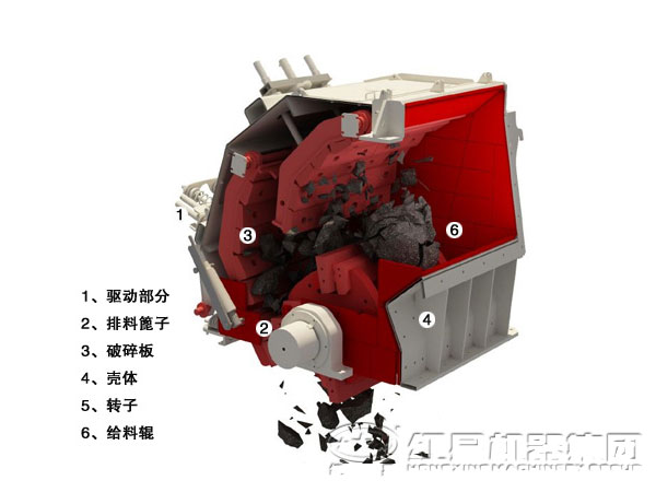 重锤式破碎机内部结构 重锤式破碎机内部结构