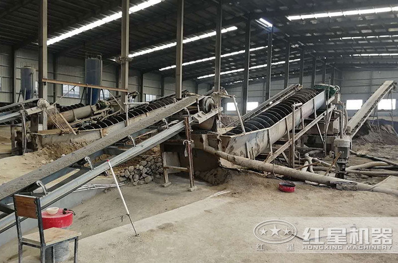 螺旋式石子清洗机工作现场图片 螺旋式石子清洗机工作现场图片