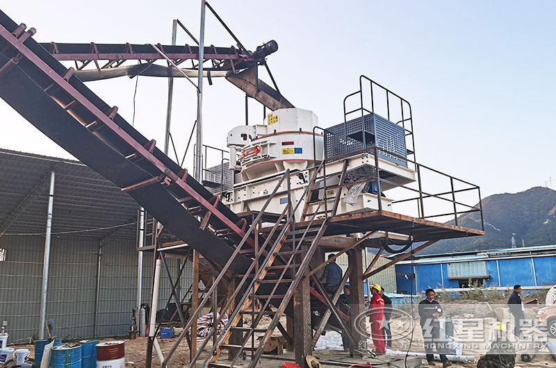 冲击式整形制砂机工作现场图片 冲击式整形制砂机工作现场图片